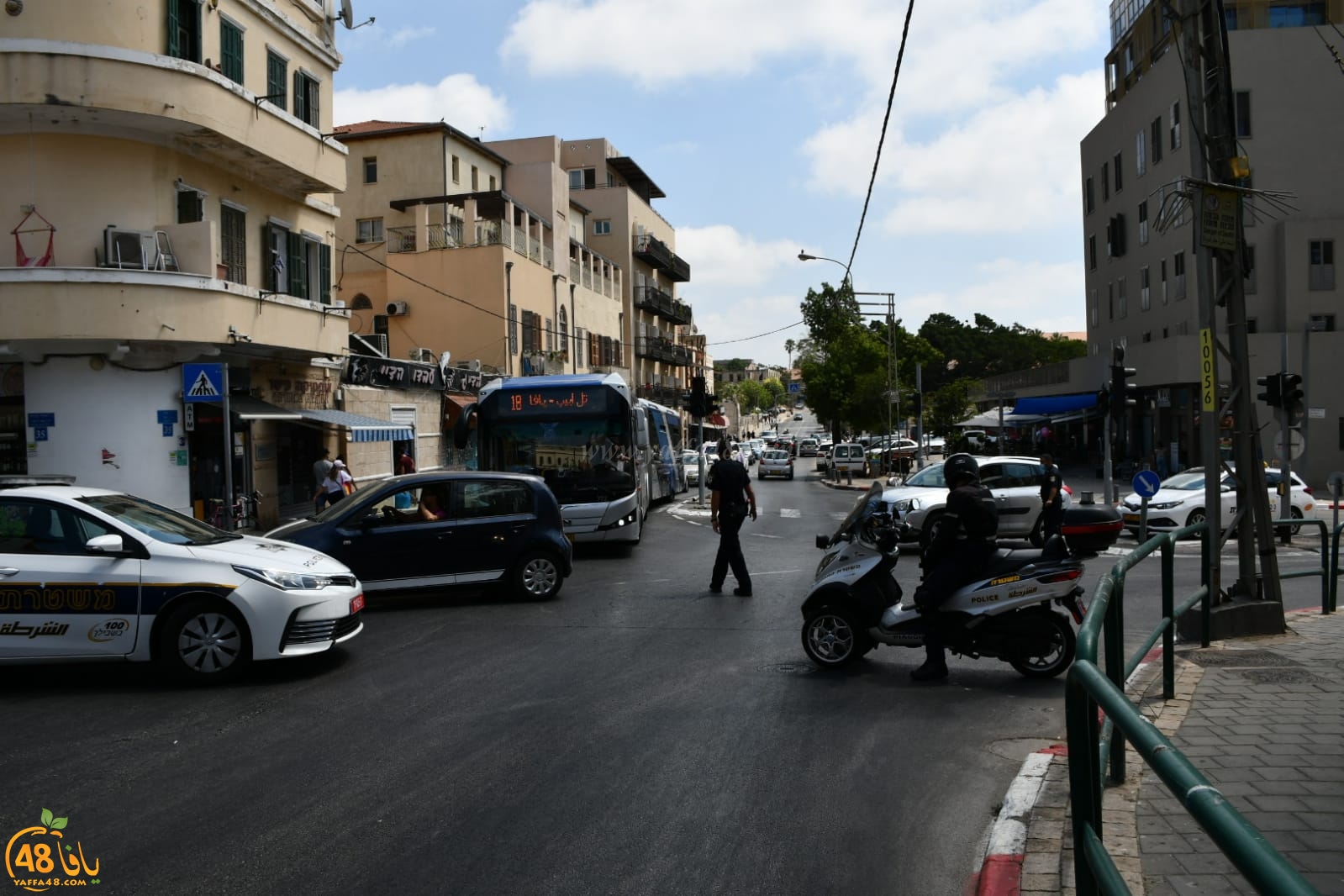 يافا: اغلاق شارع ييفت على اثر المسيرة المنددة بتدنيس مقبرة الاسعاف